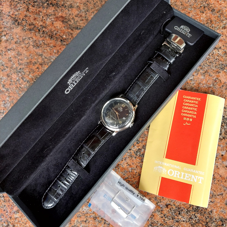 JAM TANGAN Orient Bambino V1 Roman Black Dial JDM