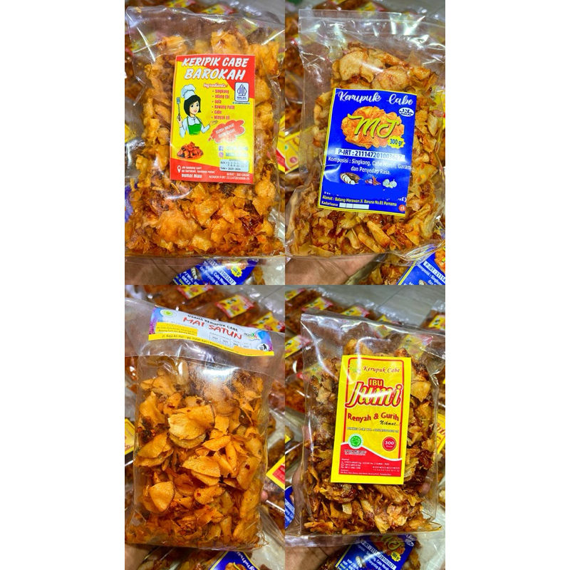 

[COD] Kerupuk Cabe Dumai Maisatun/Ibu Jumi/Barokah/MJ 300gr packing free bubble/kardus