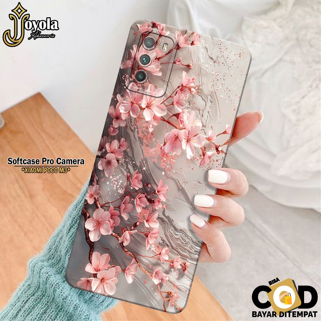 JOYOLA Case XIAOMI POCO M3 - Fahion Case Bunga - Softcase XIAOMI POCO M3 - Pro Camera - Casing XIAOM