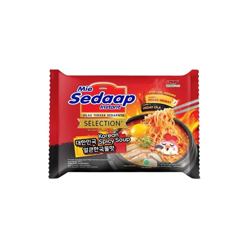 

KOMPOSISI SEDAAP MIE MIE INSTANT KOREAN SPICY SOUP PCK 77g