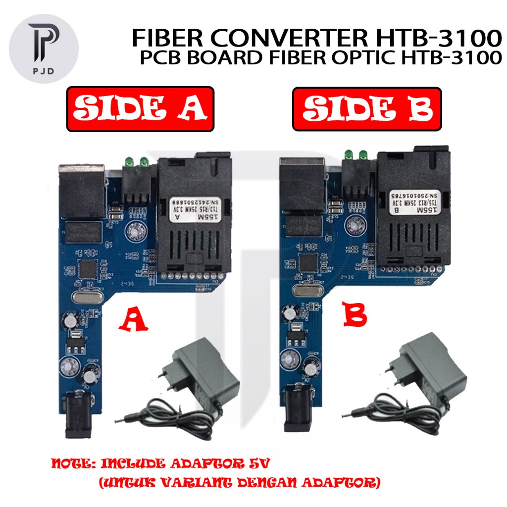 PCB Netlink HTB-3100 A+B Side A Side B Fiber Optic Media Converter FO