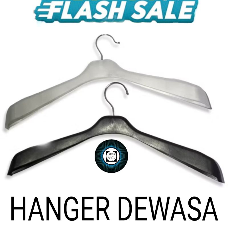 HANGER TEBAL  GANTUNGAN JAS, GANTUNGAN JACKET BLAZER Hanger Baju Distro hitam / Hanger Hitam /Hanger