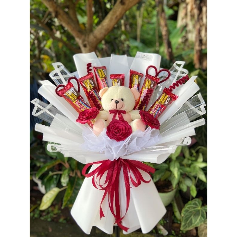 

bouquet aneka makanan ringan