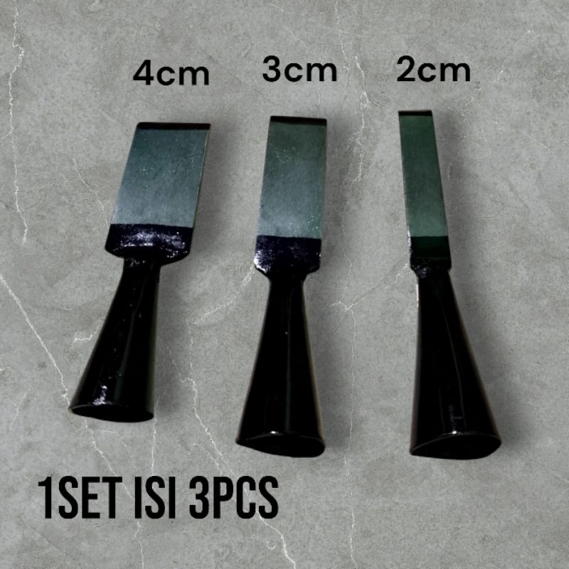 tatah kayu//pahat kayu//tatah baja//tatah bobok//tatah 1set isi 3pcs