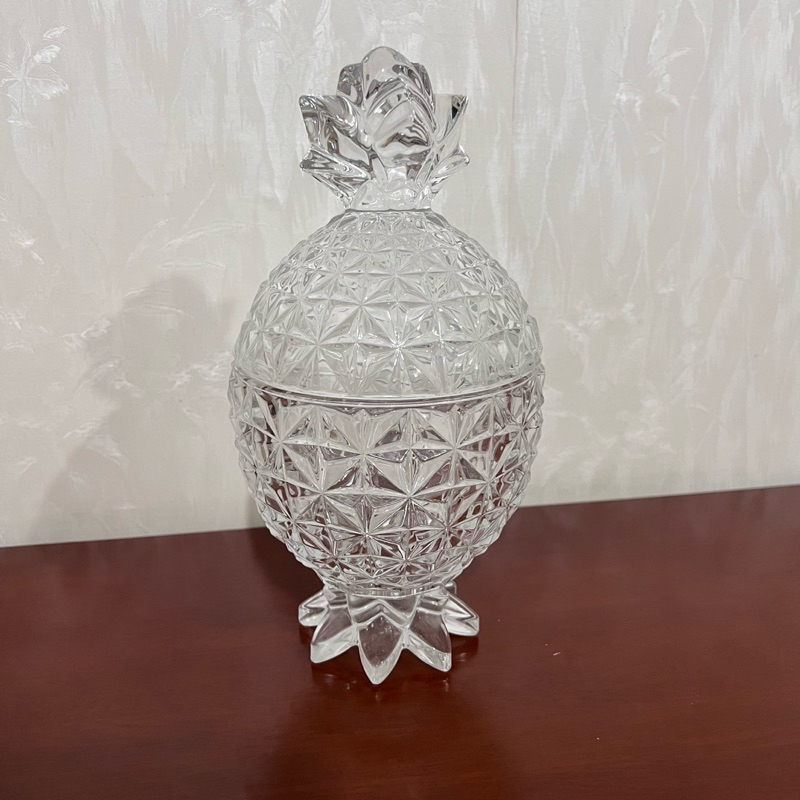 Toples Kristal Kaca Nenas Motif Diamond / Pineapple Crystal Jar / Toples Jar Kue Mewag