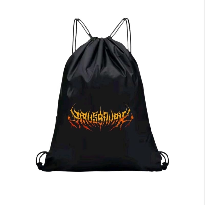 tas serut metal anti air unisex keren tas serut sekolah tas serut olahraga