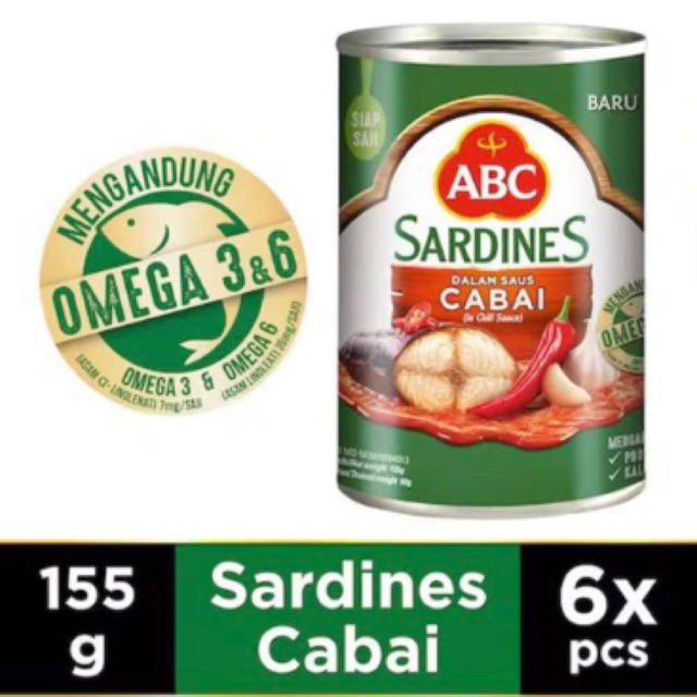 

ABC Sarden saus cabai 155 g - multipack 6pcs