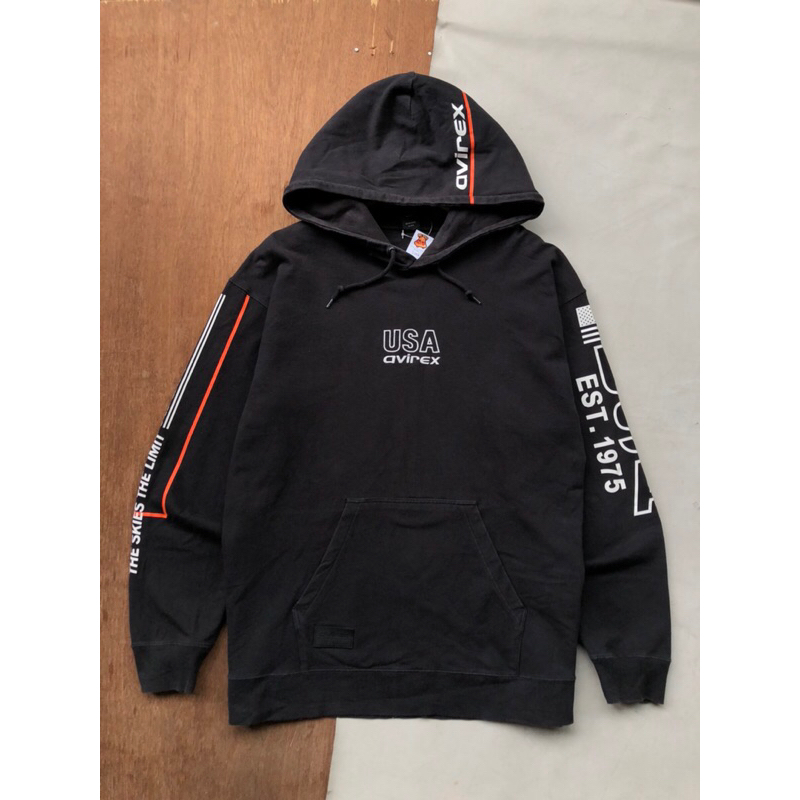 Hoodie Avirex USA Black (HD33)