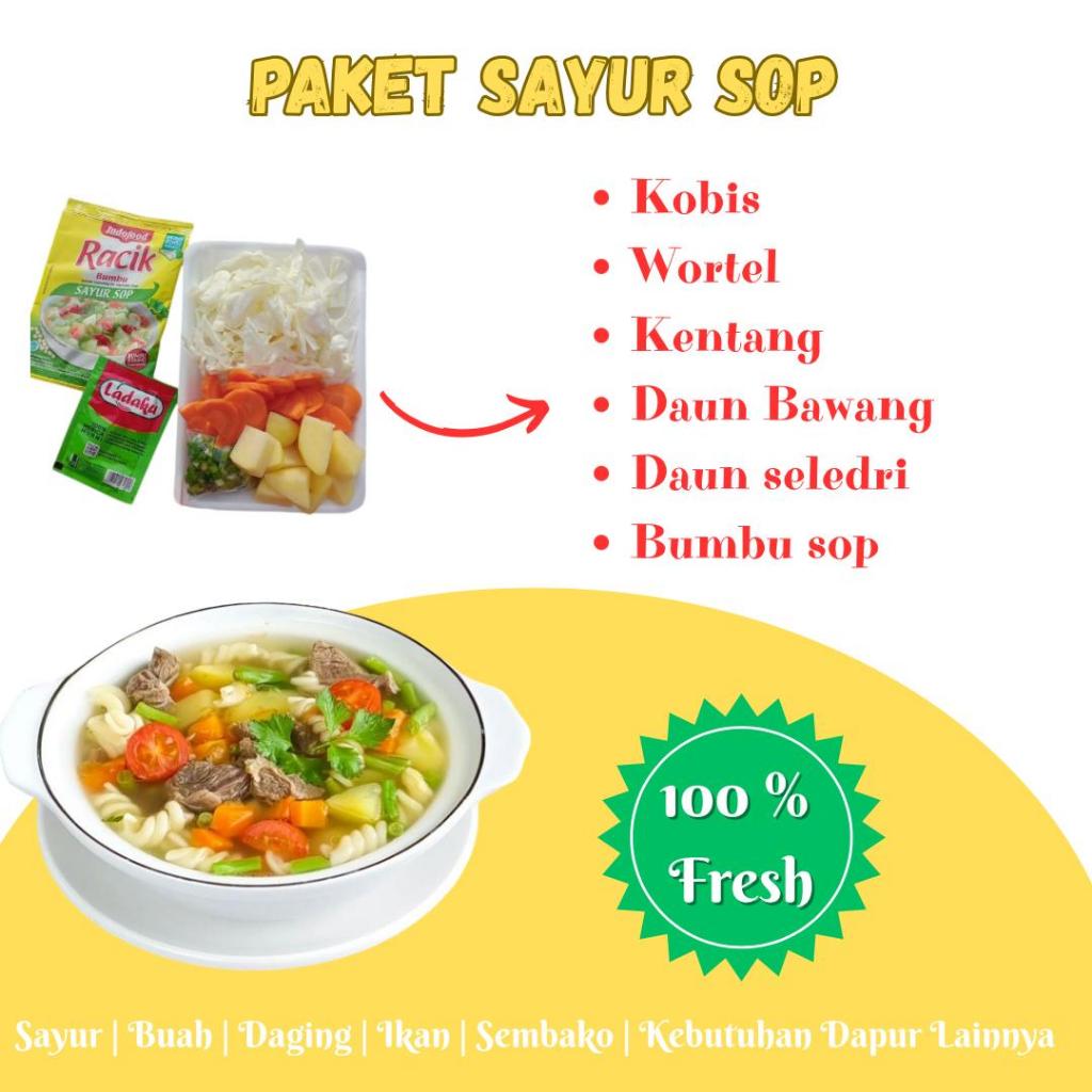 

PAKET SAYUR SOP / SAYUR PACK / SAYUR PREP / SAYUR INSTANT - TukaTuku Sayur