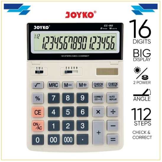 

Kalkulator 16 Digits Electronic Calculator CC-50 JOYKO