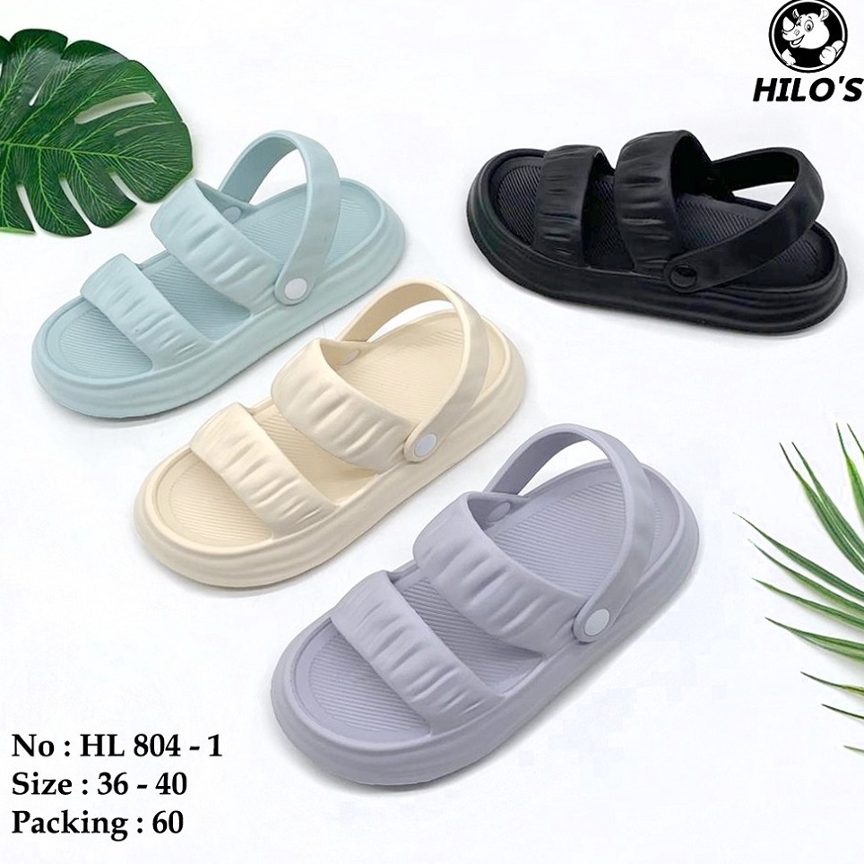 Lagi Tren SANDAL WANITA HILOS TALI BELAKANG HL 841 SANDAL GUNUNG SLOP KARET SIZE 364 HARGA GROSIR