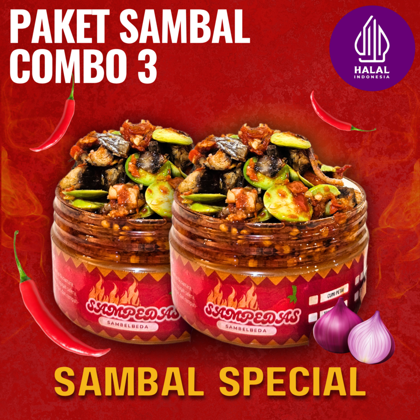 

Sampedas Paket Combo Hemat 3 ( 2 PCS - 2 Tongkol Pete )