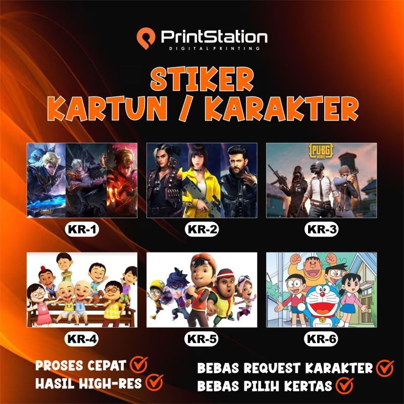

STICKER STIKER SETIKER LABEL BONTAK VINYL TRANSPARANT KARAKTER KARTUN DESAIN TEMPLATE UKURAN A3