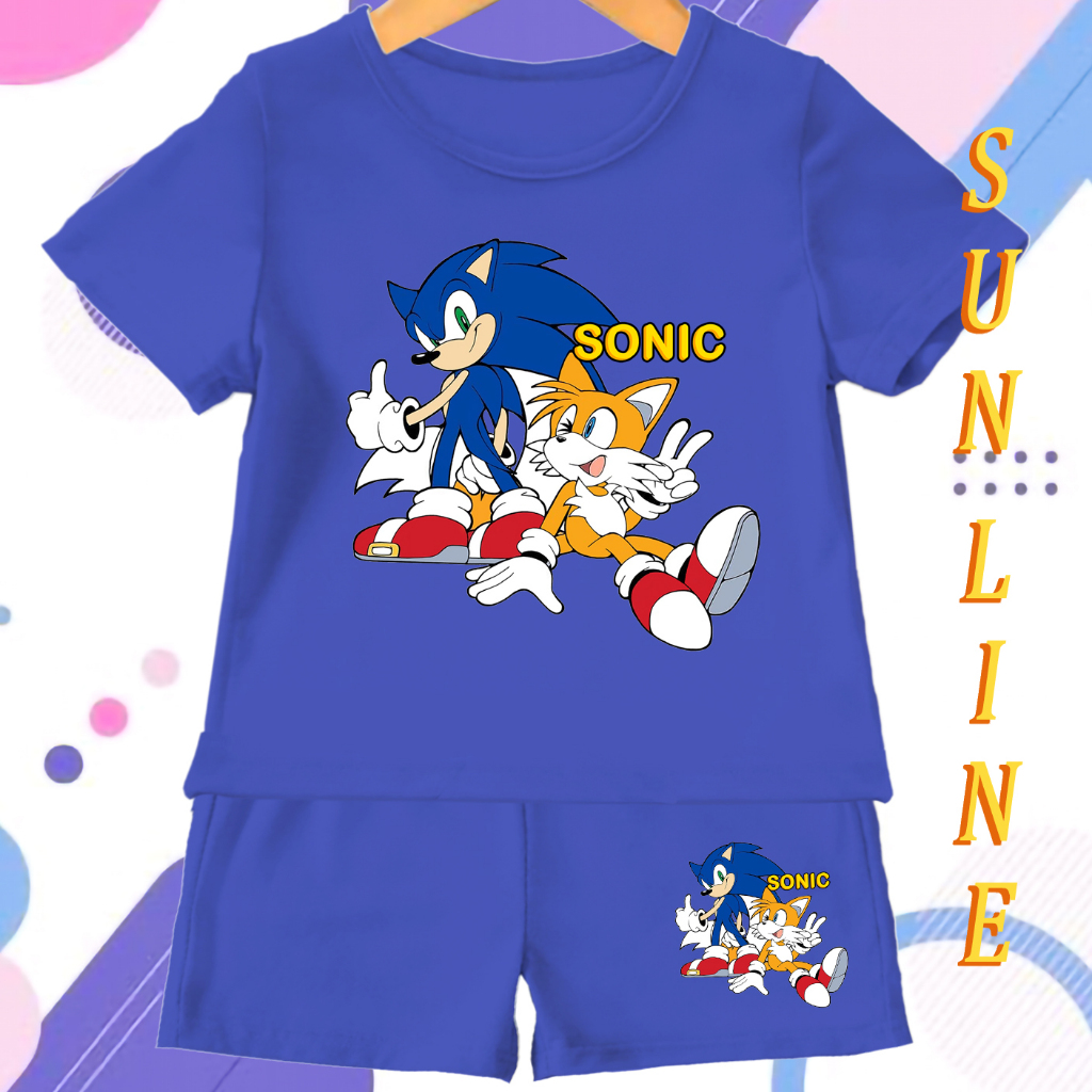 Baju Anak Anak / Baju Setelan Sonic