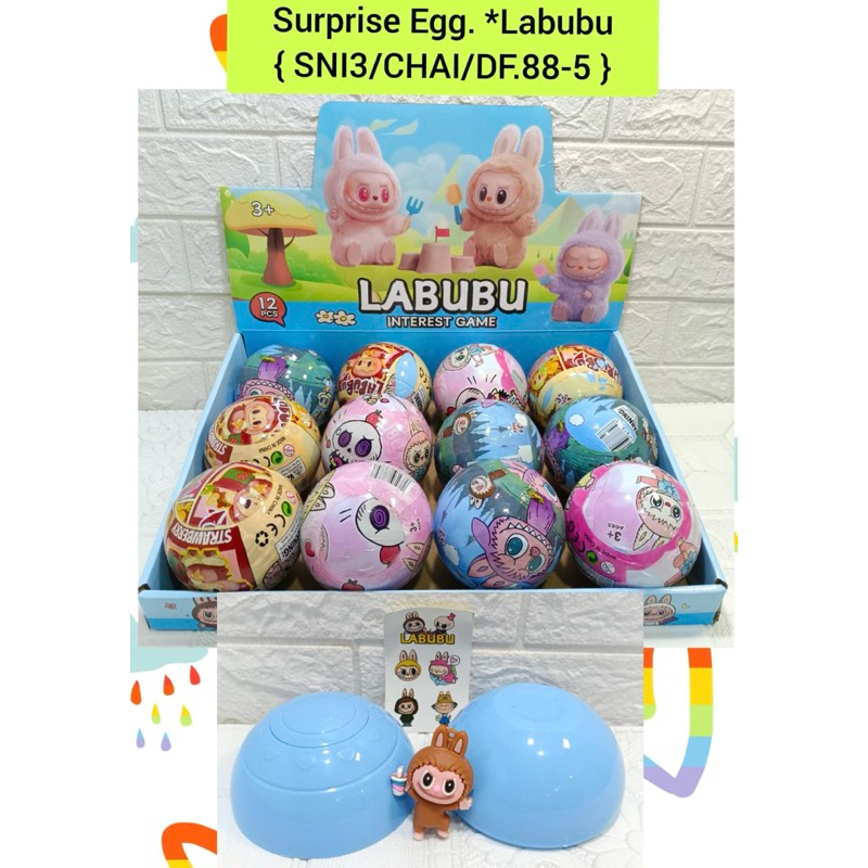 Mainan Surprise Egg Telur Labubu, Capybara / Bola Berhadiah Fancy Anak Laki Laki Perempuan Toys