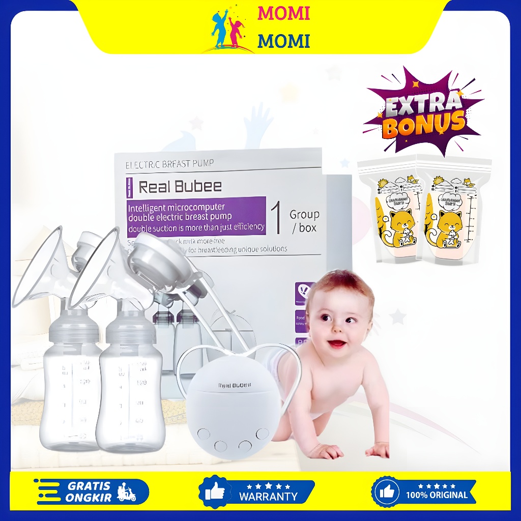 Pompa Asi Elektrik Real Bubee Original Pompa ASI Elektrik Breast Pump Electric Pompa Asi Real Bubee 