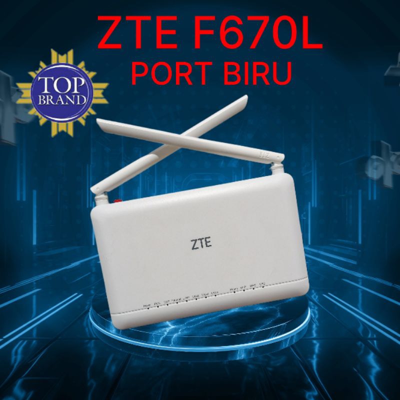 ROUTER MODEM ZTE ZXHN F670L GPON ONT DUAL BAND 5G PORT BIRU