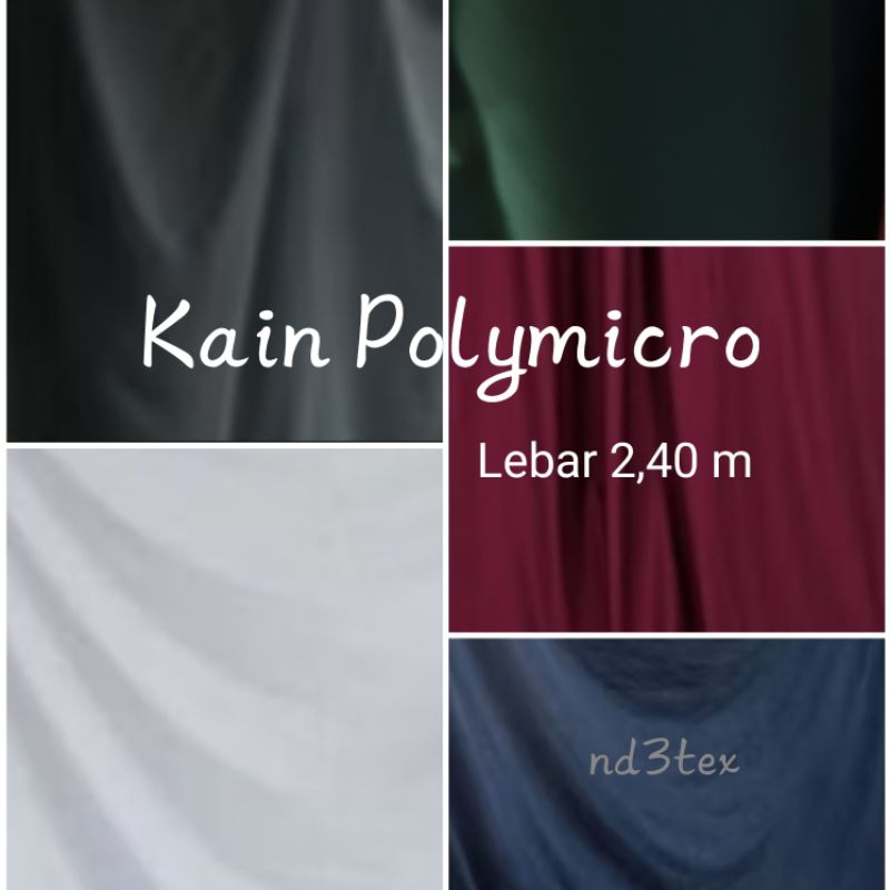 Kain Poly Micro Polos / Kain Katun Polos Lebar 240 cm
