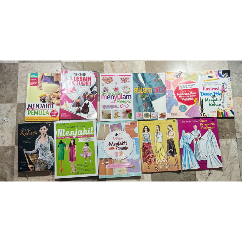 Buku Menjahit, Desain Baju, Sulam Kain