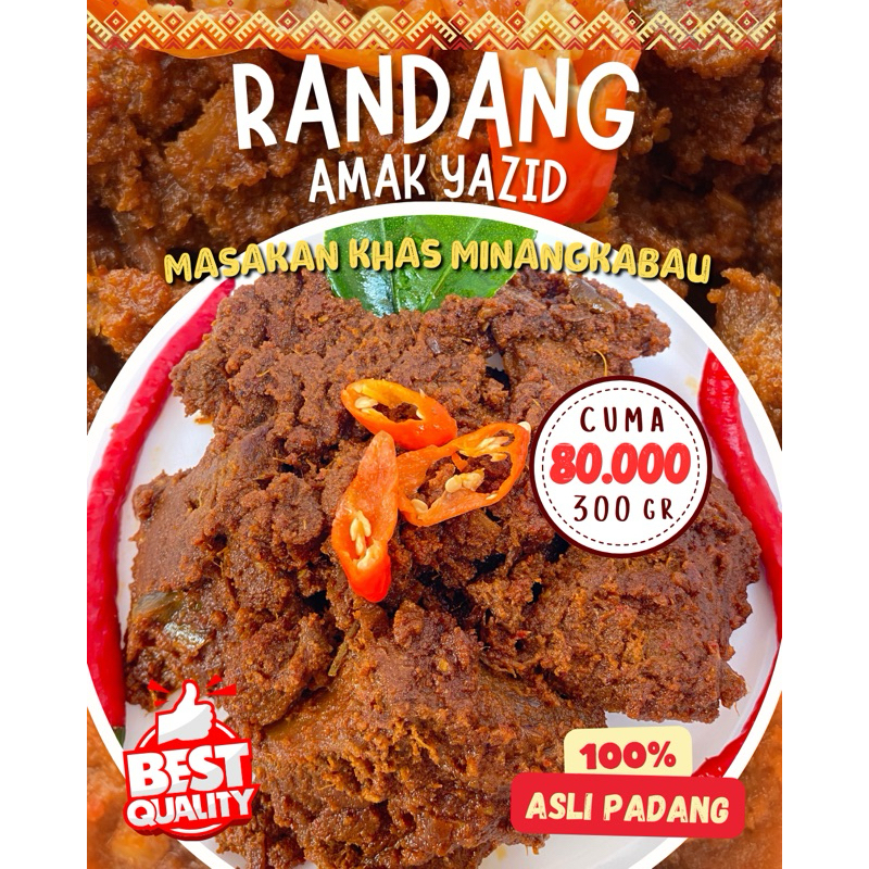 

RENDANG AMAK YAZID - RENDANG DAGING 300 gr ASLI PADANG