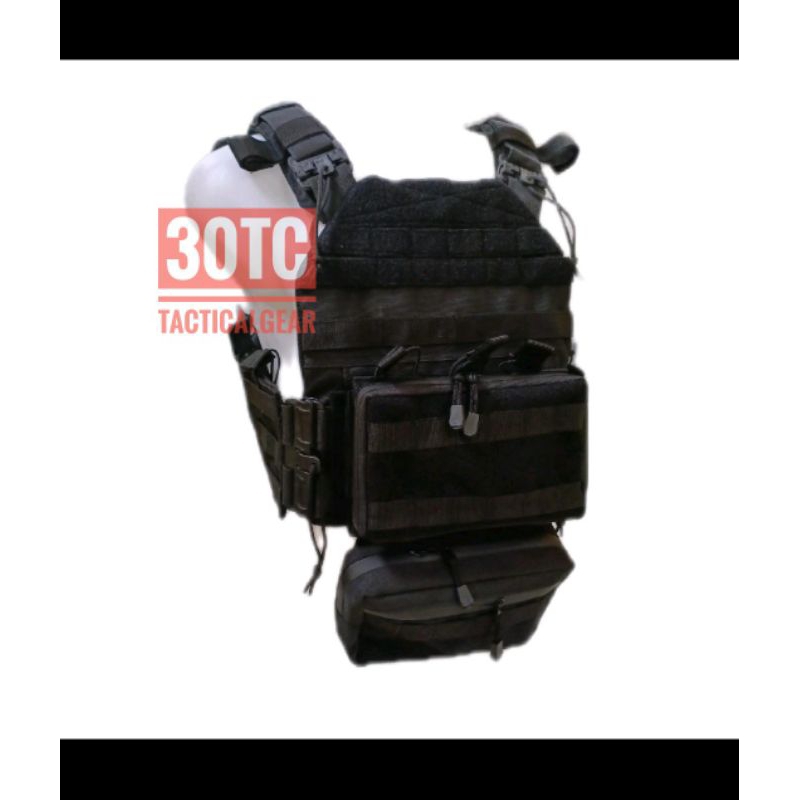 Body Vest tactical Nakula Black Full set Rompi Tempur Bodyvest Brimob Polisi TNI Tentara Militer Lep