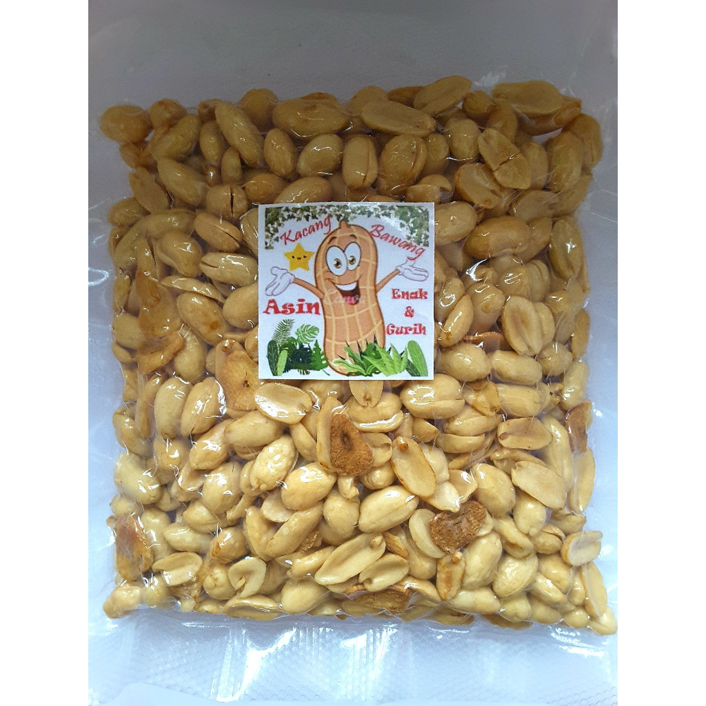 

Kacang Bawang goreng – 500 gr, rasa asin, gurih, dan renyah.