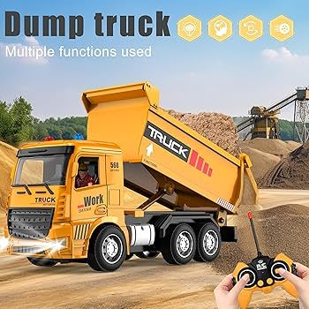Mobil Remote Control Truk Pasir Dump Truck Musik Lampu Cas