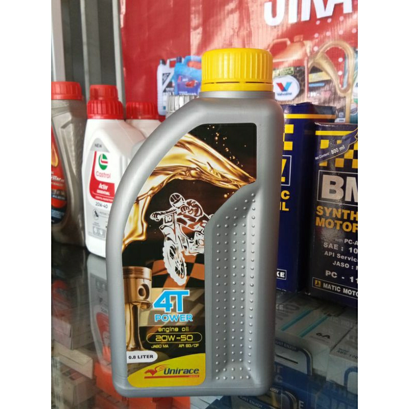 unirace 4T botol kotak 20w50 800ml