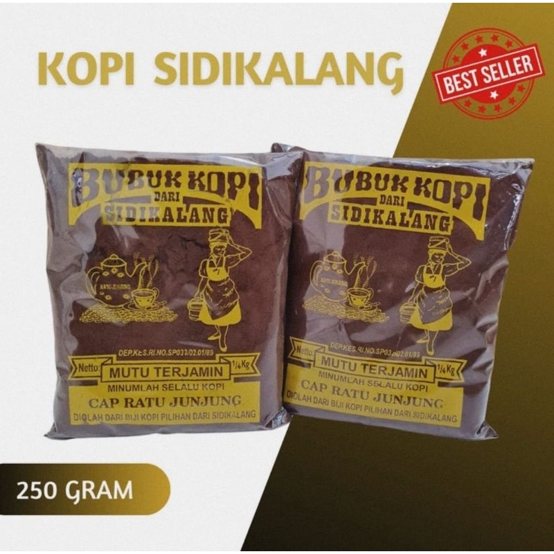 

Kopi Bubuk Hitam Asli Sidikalang Cap Ratu Junjung