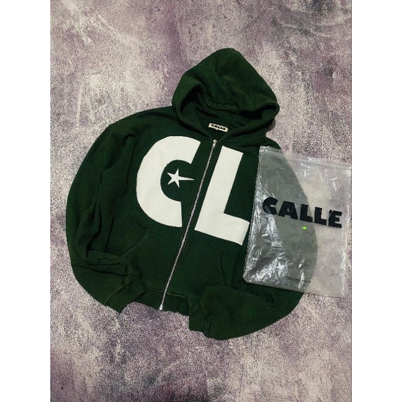 CALLE GREEN ZIP UP HOODIE ORIGINAL CALLEDELARACHE JACKET LIMITED EDITION CDL