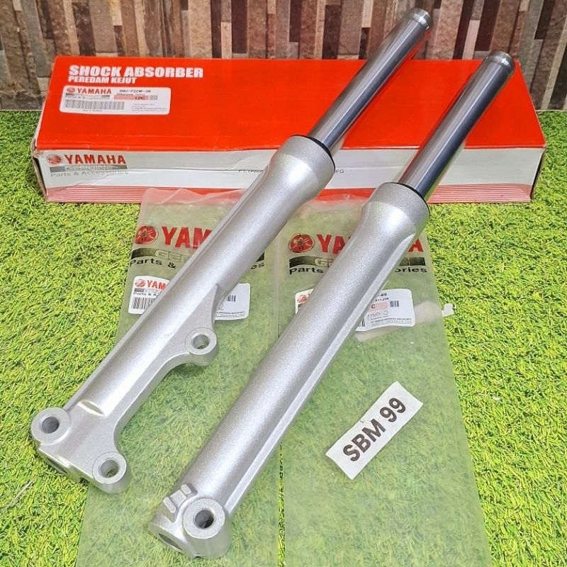 As Shock Depan+Tabung Assy Yamaha Mio J/Mio M3/Mio Soul Karbu/Fino 125/Mio Z (Silver)