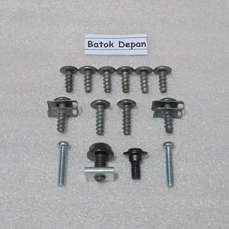 Baut Full Set Cover Bodi Body Batok Depan Yamaha Vega R Lama / Old Karbu