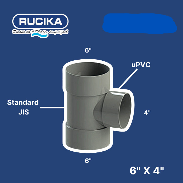 Reducer Tee D (Rucika) / R Tee - 6 x 4