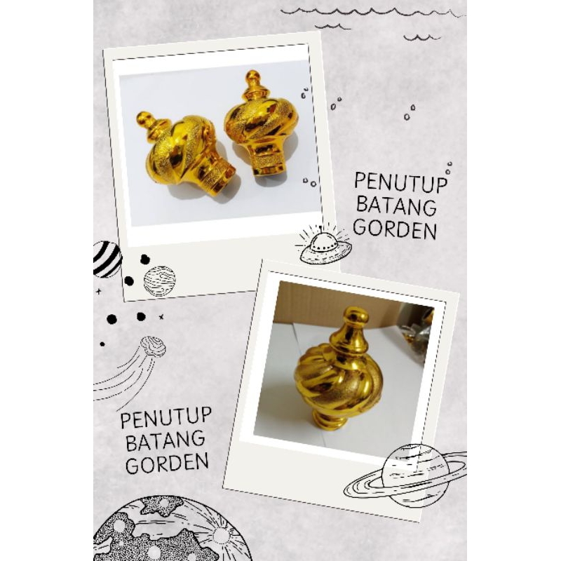 PENUTUP TIANG GORDEN WARNA GOLD / MEWAH DAN ELEGANT/ PENUTUP BESI GORDEN