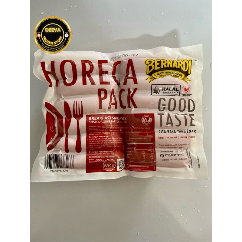 

Bernardi horeca sosis daging sapi 500gr