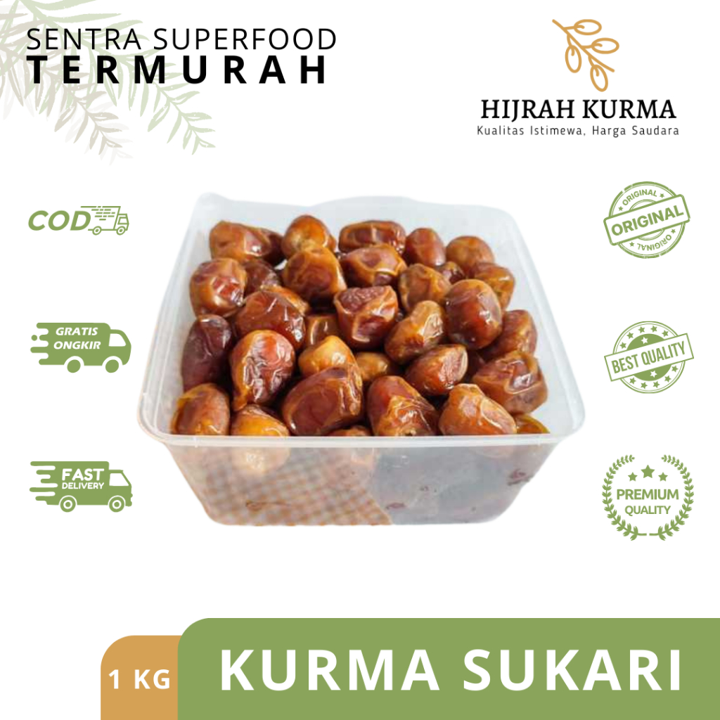 

Sukari Al-Qosim 1kg Premium Dates | Kurma Sukari Kurma Raja Premium