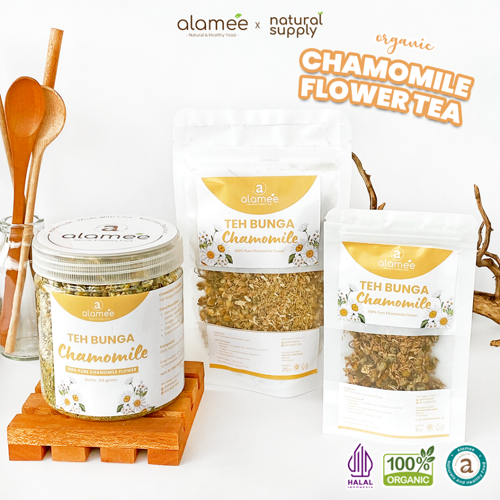 

ALAMEE Chamomile Tea Teh Bunga Camomile Flower Bunga Kamomile Dried Flower Organik