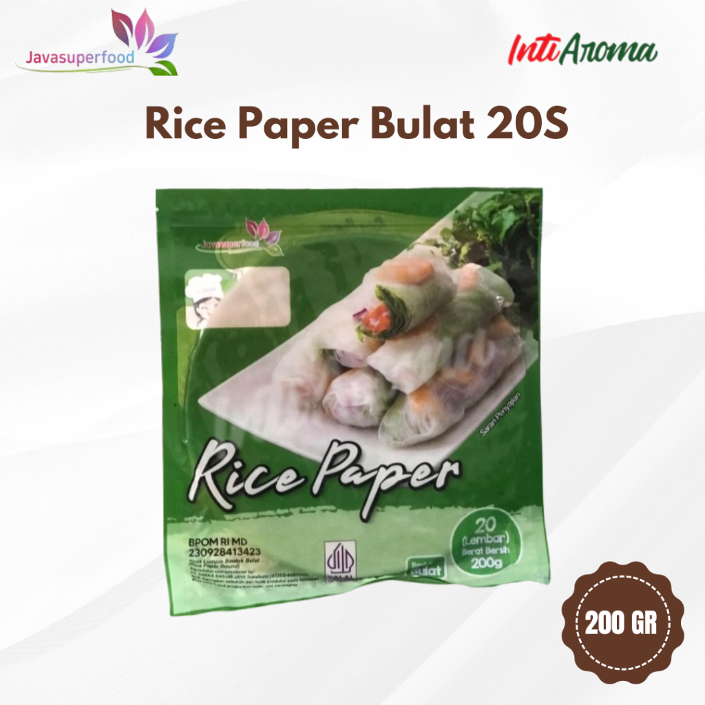 

Javasuperfood rice paper bulat 20 lembar