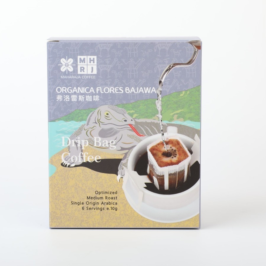 

Maharaja Drip Bag Coffee Flores Bajawa Arabika kopi dalam filter tanpa Ampas - 6 pack