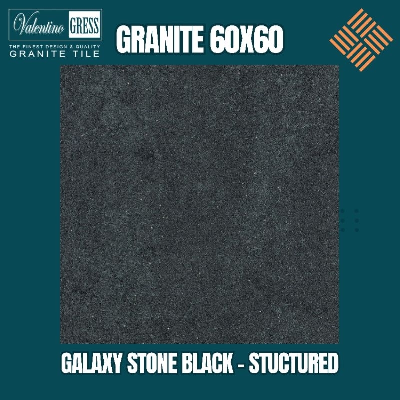 GRANITE 60X60 GALAXY STONE BLACK | STUCTURED