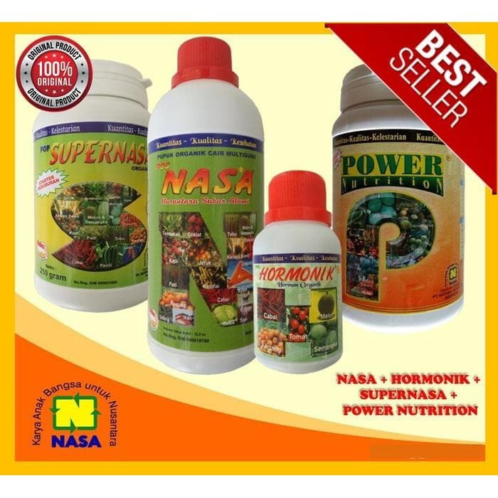 Promo  4 Pcs Pupuk Organik Cair NASA / Pupuk Organik Cair NASA
