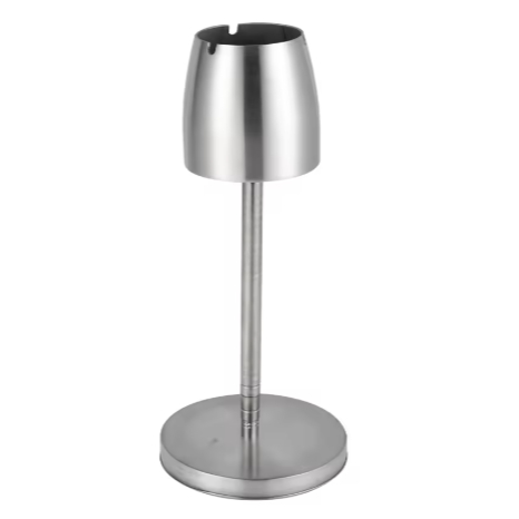 Asbak Teleskopik Stainless Steel, Baki Asbak Berdiri di Lantai, Asbak Logam Portabel, Asbak Tahan An