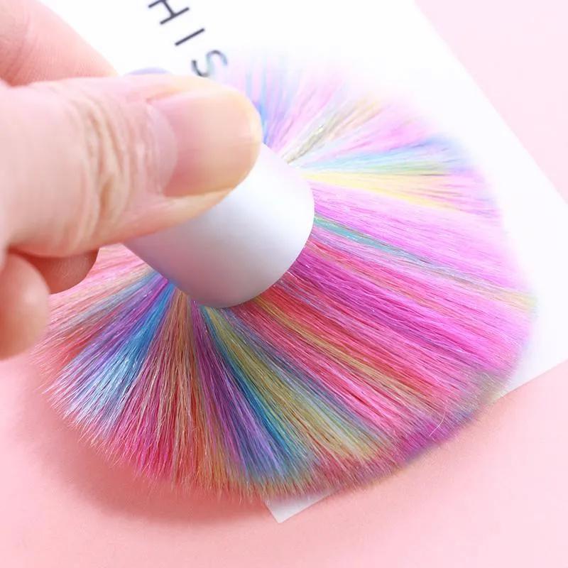 Nail Dust Brush Rainbow Pink Premium Kuas Blush On Kuas Debu Kuku Art Nailart Premium Quality Fluffy