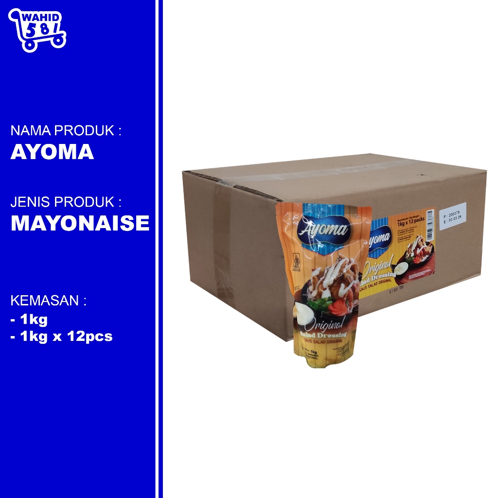 

Ayoma Mayonaise / 1kg x 12 / Kardus / Box