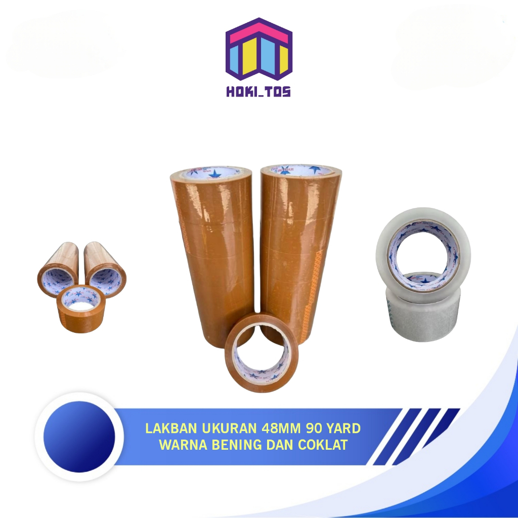 

Lakban Packing Solasi Warna Coklat Dan Bening Ukuran 48 MM x 100 Yard Selotip Solasi Tape Melekat Kuat
