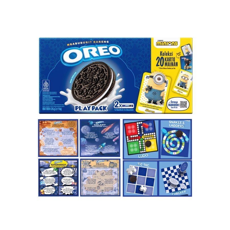 

OREO BISKUUIT VANILLA PLAYPACK MINIONS 2x119gr