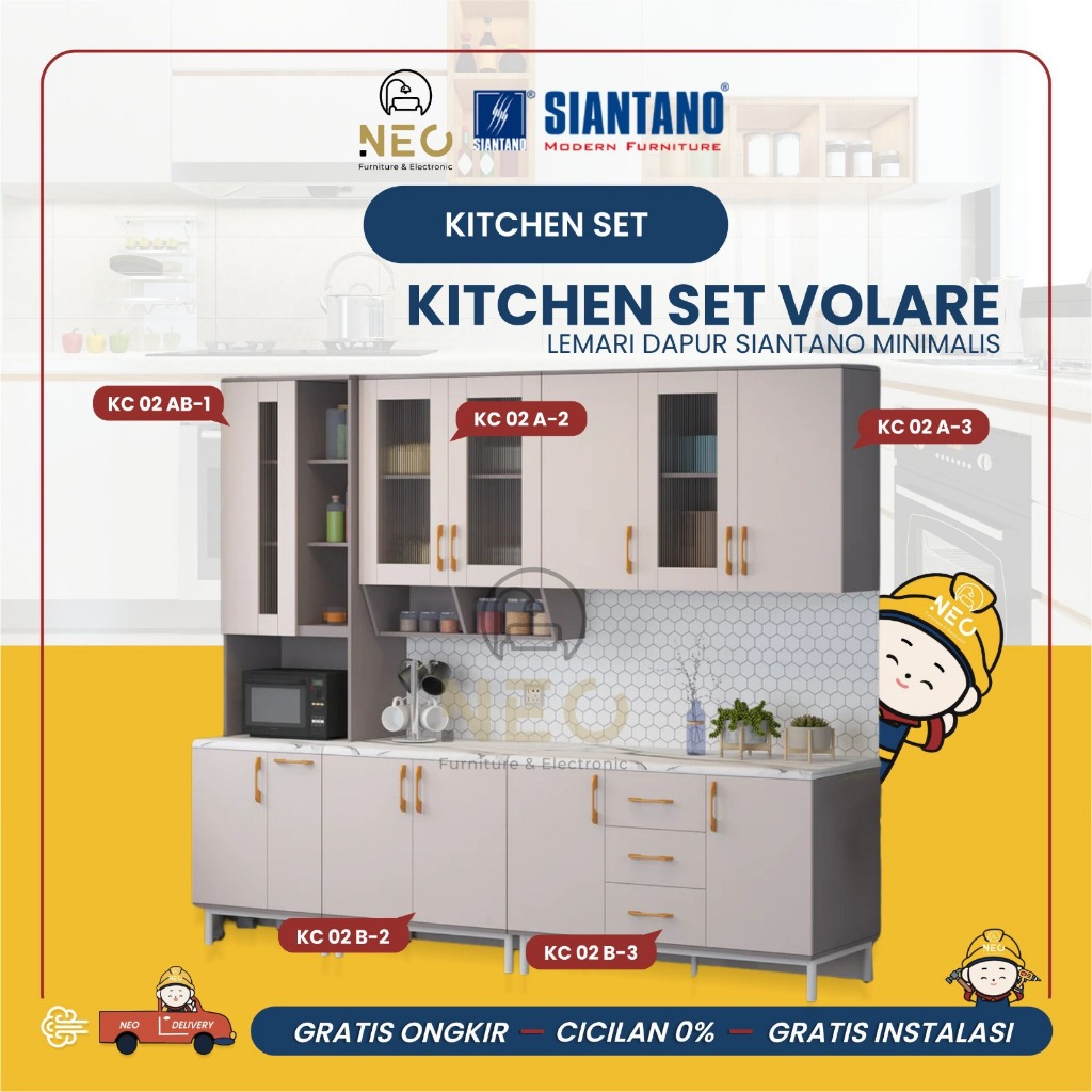 NEO - KITCHEN  SET KABINET LEMARI DAPUR SIANTANO MINIMALIS PONTIANAK