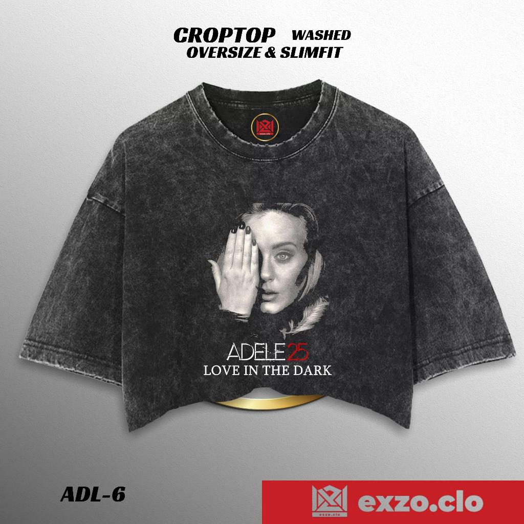 EXZO.CLO ADELE Crotop Oversize & Slimfit WASHED COTTON COMBED24S ADELE TSHIRT