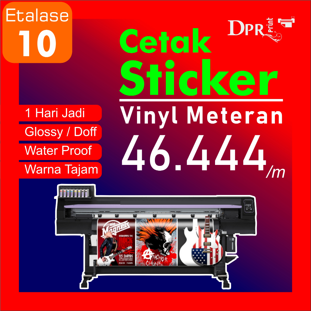 

Cetak Sticker Meteran Vinyl Anti Air / Cetak Sticker Meteran