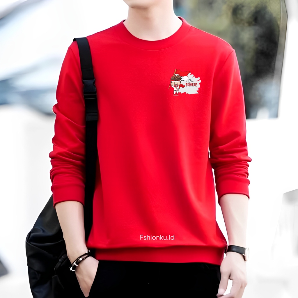 Kaos Pria Indonesia Merdeka 17 Agustus - Baju Distro Pria Keren - Baju Pria Agustusan Terbaru